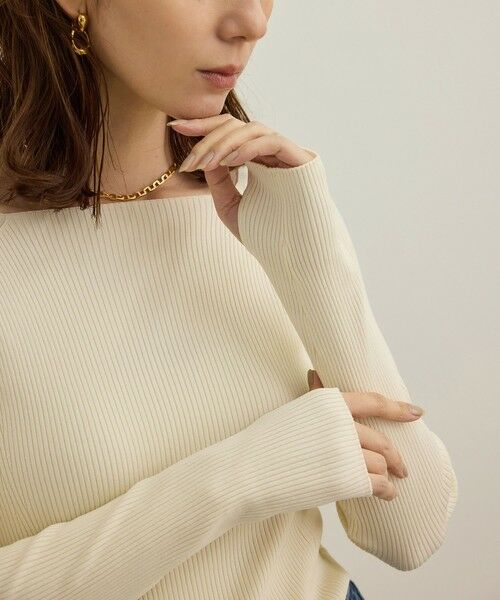 ROPE' / ロペ ニット・セーター | 【洗える】ワイドリブスクエアネックニット | 詳細8