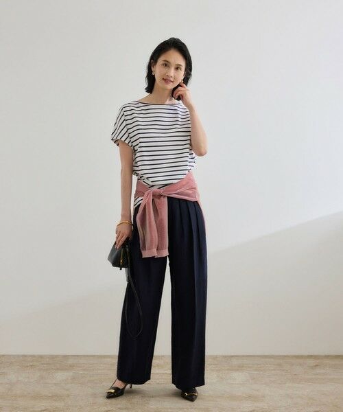 ROPE' / ロペ Tシャツ | 【洗える】スーピマコットン アームレットＴシャツ | 詳細9