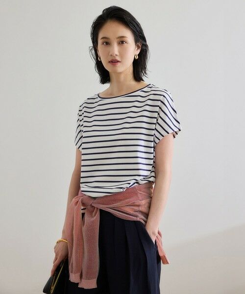 ROPE' / ロペ Tシャツ | 【洗える】スーピマコットン アームレットＴシャツ | 詳細10