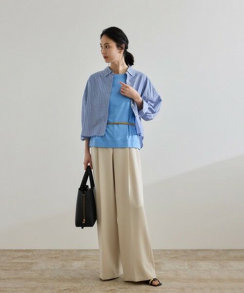 ROPE' / ロペ Tシャツ | 【洗える】スーピマコットン アームレットＴシャツ | 詳細15