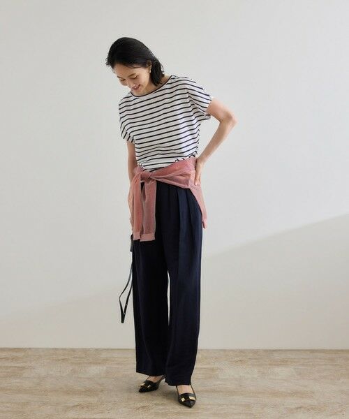 ROPE' / ロペ Tシャツ | 【洗える】スーピマコットン アームレットＴシャツ | 詳細2