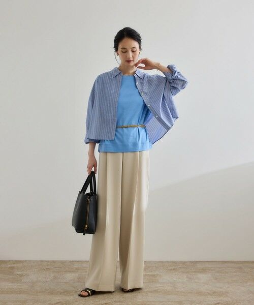 ROPE' / ロペ Tシャツ | 【洗える】スーピマコットン アームレットＴシャツ | 詳細6