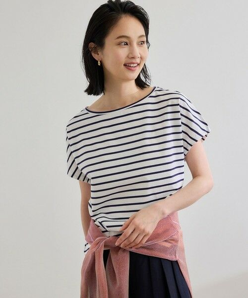 ROPE' / ロペ Tシャツ | 【洗える】スーピマコットン アームレットＴシャツ | 詳細29