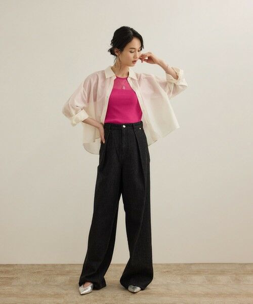 ROPE' / ロペ ニット・セーター | シアーリブニット/洗える | 詳細5