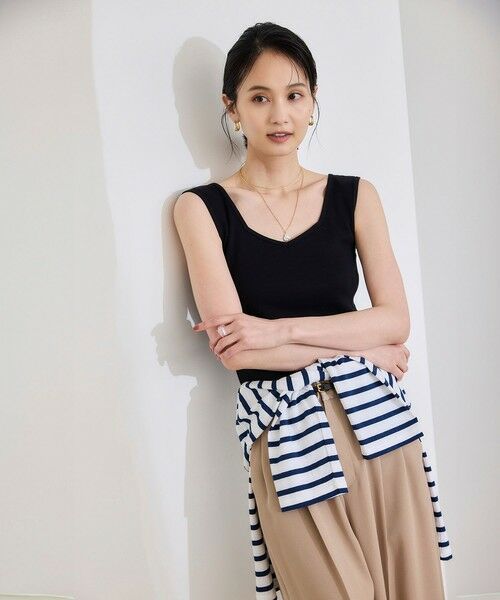 ROPE' / ロペ ニット・セーター | テレコスリーブレスニットプルオーバー/洗える | 詳細12