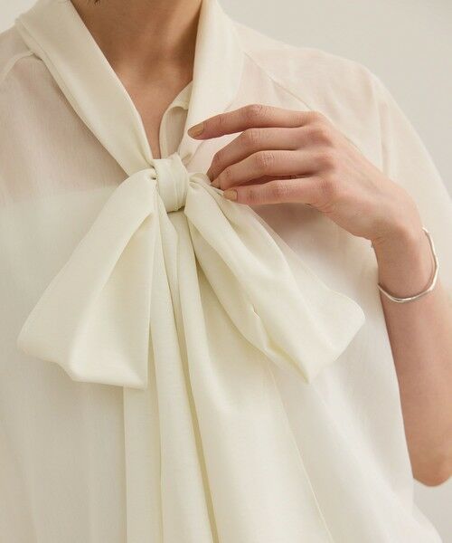 ROPE' / ロペ Tシャツ | 【洗える】シアートリコットボウタイブラウス | 詳細10