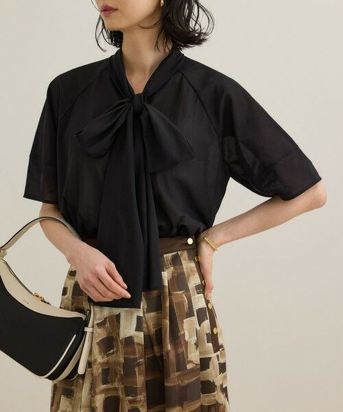 ROPE' / ロペ Tシャツ | 【洗える】シアートリコットボウタイブラウス | 詳細11