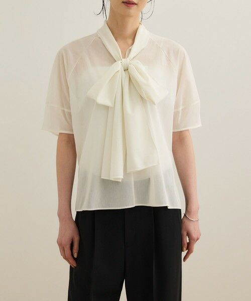 ROPE' / ロペ Tシャツ | 【洗える】シアートリコットボウタイブラウス | 詳細16
