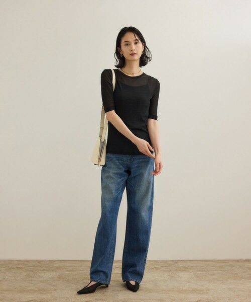 ROPE' / ロペ Tシャツ | シアーフライス5分袖プルオーバー | 詳細1