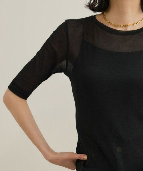 ROPE' / ロペ Tシャツ | シアーフライス5分袖プルオーバー | 詳細10