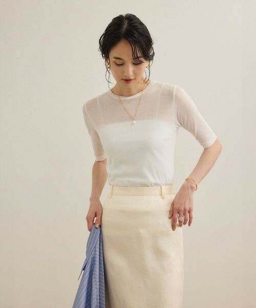 ROPE' / ロペ Tシャツ | シアーフライス5分袖プルオーバー | 詳細4
