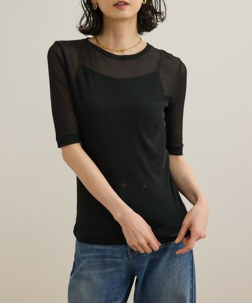 ROPE' / ロペ Tシャツ | シアーフライス5分袖プルオーバー | 詳細7
