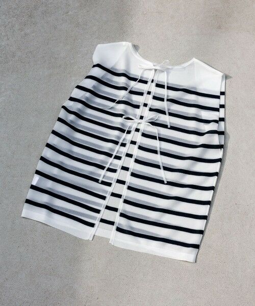 ROPE' / ロペ シャツ・ブラウス | シャイニー2WAYリボンブラウス/洗える | 詳細1