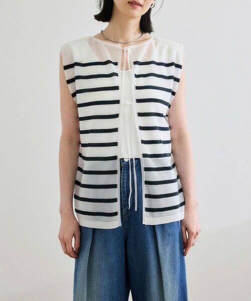 ROPE' / ロペ シャツ・ブラウス | シャイニー2WAYリボンブラウス/洗える | 詳細12