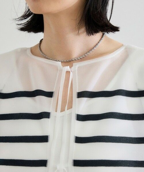 ROPE' / ロペ シャツ・ブラウス | シャイニー2WAYリボンブラウス/洗える | 詳細13