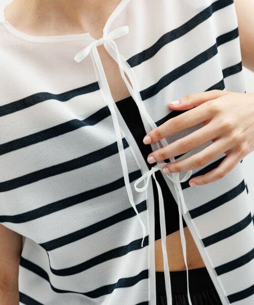 ROPE' / ロペ シャツ・ブラウス | シャイニー2WAYリボンブラウス/洗える | 詳細3