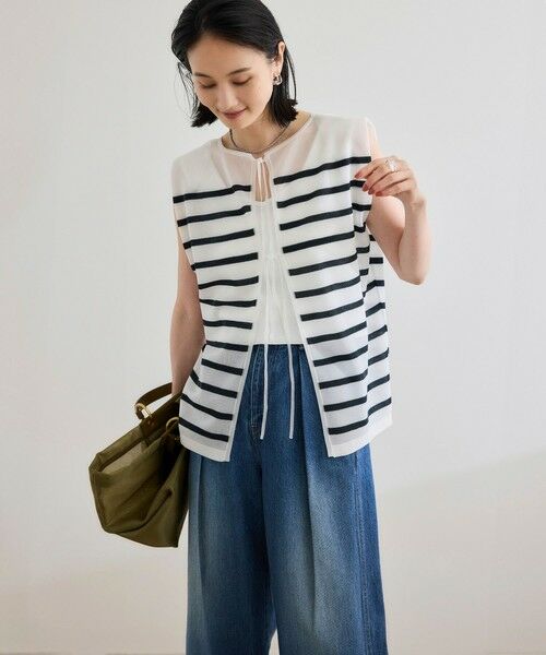 ROPE' / ロペ シャツ・ブラウス | シャイニー2WAYリボンブラウス/洗える | 詳細8