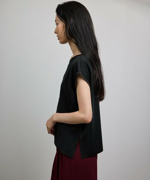 ROPE' / ロペ シャツ・ブラウス | 【洗える】シャイニーフレンチスリーブプルオーバー | 詳細1