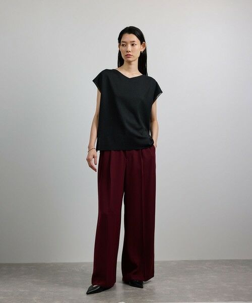 ROPE' / ロペ シャツ・ブラウス | 【洗える】シャイニーフレンチスリーブプルオーバー | 詳細8