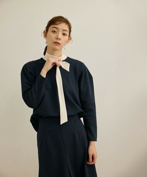 ROPE' / ロペ Tシャツ | 【洗える】ジャガードニットプルオーバー(梨地プルオーバー)/セットアップ対応 | 詳細3