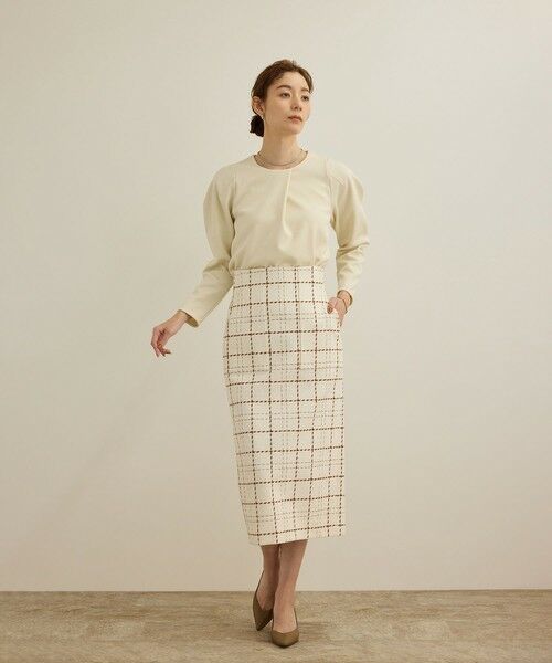 ROPE' / ロペ Tシャツ | 【洗える】ジャガードニットプルオーバー(梨地プルオーバー)/セットアップ対応 | 詳細4