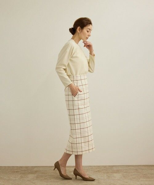 ROPE' / ロペ Tシャツ | 【洗える】ジャガードニットプルオーバー(梨地プルオーバー)/セットアップ対応 | 詳細5