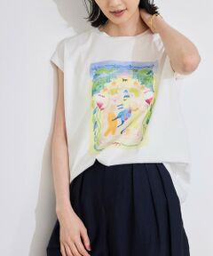 ROPE' / ロペ Tシャツ | 【Kei Nagayama for ROPE'】プリント ノースリーブTEE【接触冷感・洗濯耐久あり】