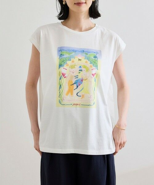 ROPE' / ロペ Tシャツ | 【Kei Nagayama for ROPE'】プリント ノースリーブTEE【接触冷感・洗濯耐久あり】 | 詳細6