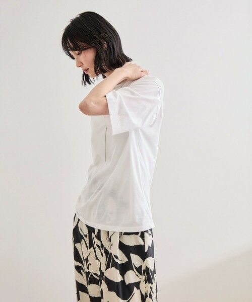 ROPE' / ロペ Tシャツ | 【洗える】グレイス天竺 5分袖Tシャツ | 詳細1