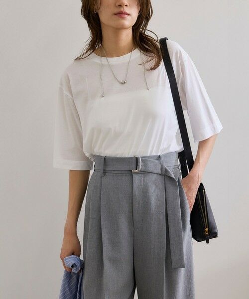 ROPE' / ロペ Tシャツ | 【洗える】グレイス天竺 5分袖Tシャツ | 詳細10