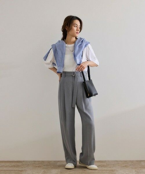 ROPE' / ロペ Tシャツ | 【洗える】グレイス天竺 5分袖Tシャツ | 詳細4