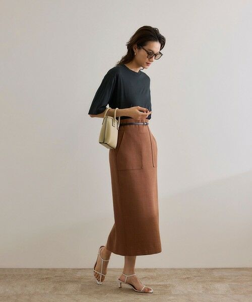 ROPE' / ロペ Tシャツ | 【洗える】グレイス天竺 5分袖Tシャツ | 詳細6