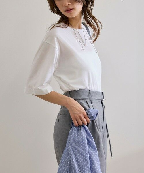 ROPE' / ロペ Tシャツ | 【洗える】グレイス天竺 5分袖Tシャツ | 詳細20