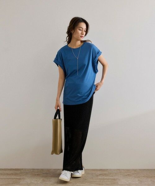 ROPE' / ロペ Tシャツ | ツイストフレンチスリーブTシャツ | 詳細9