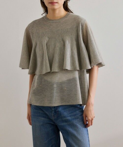 ROPE' / ロペ Tシャツ | 【洗える】LEVITAティアードニットプルオーバー | 詳細4