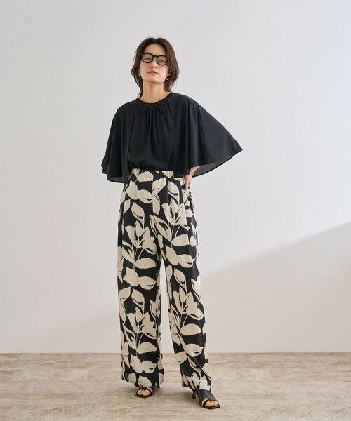 ROPE' / ロペ シャツ・ブラウス | 【洗える】ケープスリーブ リンキングブラウス | 詳細1