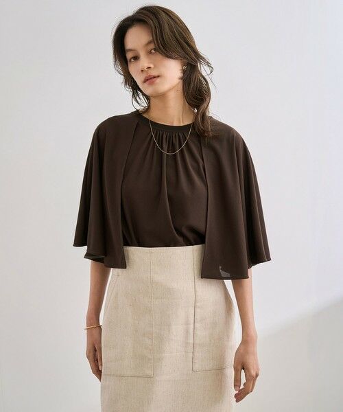 ROPE' / ロペ シャツ・ブラウス | 【洗える】ケープスリーブ リンキングブラウス | 詳細3