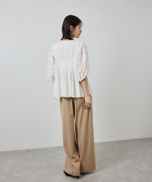 ROPE' / ロペ シャツ・ブラウス | ジャガードスリーブコンビブラウス/イージーケア | 詳細5