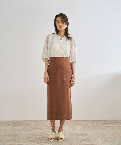 ROPE' / ロペ シャツ・ブラウス | ジャガードスリーブコンビブラウス/イージーケア | 詳細19