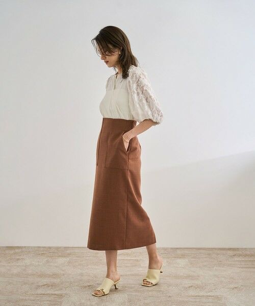 ROPE' / ロペ シャツ・ブラウス | ジャガードスリーブコンビブラウス/イージーケア | 詳細20