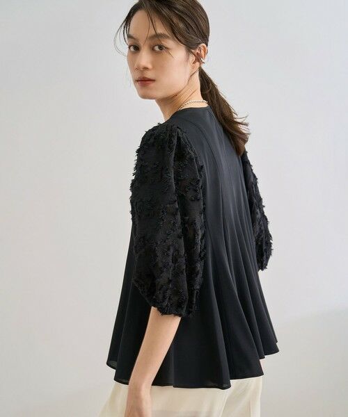 ROPE' / ロペ シャツ・ブラウス | ジャガードスリーブコンビブラウス/イージーケア | 詳細22