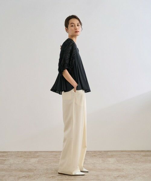 ROPE' / ロペ シャツ・ブラウス | ジャガードスリーブコンビブラウス/イージーケア | 詳細23