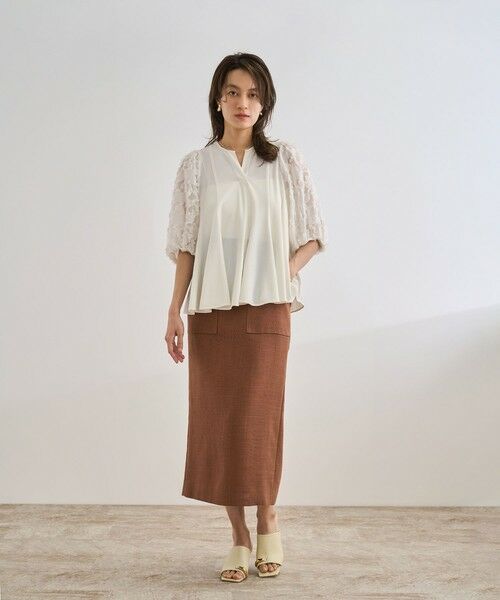 ROPE' / ロペ シャツ・ブラウス | ジャガードスリーブコンビブラウス/イージーケア | 詳細28