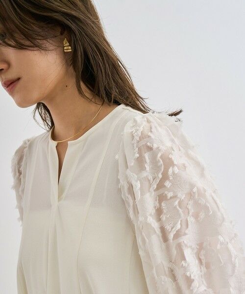 ROPE' / ロペ シャツ・ブラウス | ジャガードスリーブコンビブラウス/イージーケア | 詳細29