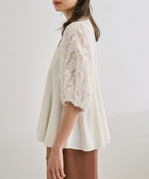 ROPE' / ロペ シャツ・ブラウス | ジャガードスリーブコンビブラウス/イージーケア | 詳細10