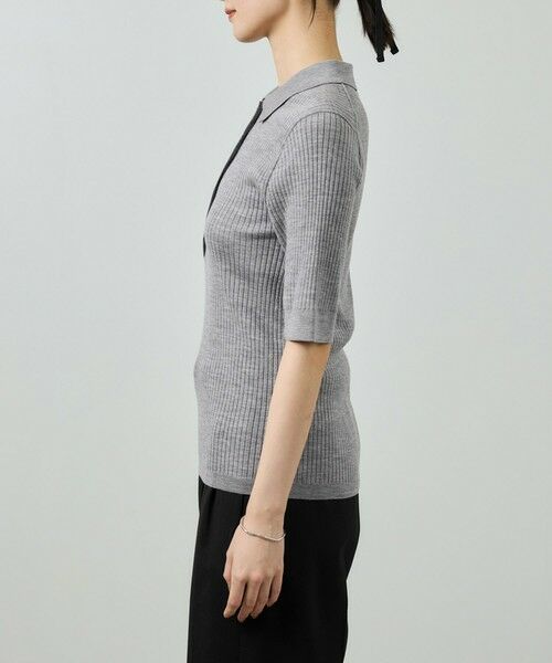 ROPE' / ロペ ニット・セーター | パール釦ポロニット/イージーケア | 詳細11