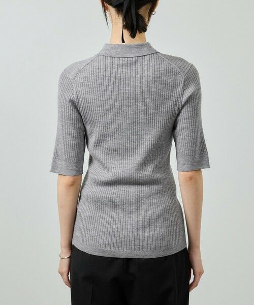 ROPE' / ロペ ニット・セーター | パール釦ポロニット/イージーケア | 詳細12