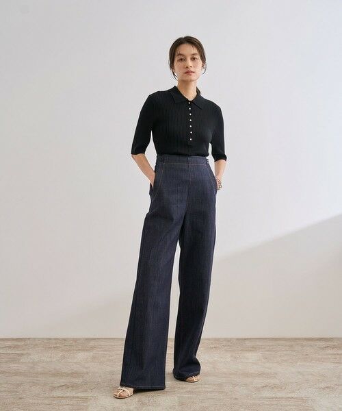 ROPE' / ロペ ニット・セーター | パール釦ポロニット/イージーケア | 詳細19