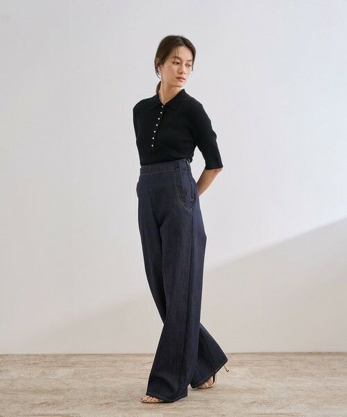 ROPE' / ロペ ニット・セーター | パール釦ポロニット/イージーケア | 詳細20