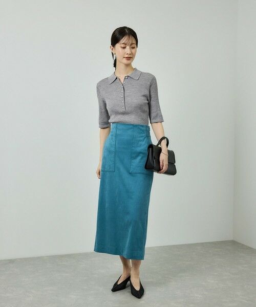 ROPE' / ロペ ニット・セーター | パール釦ポロニット/イージーケア | 詳細5